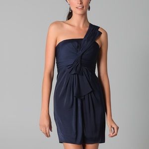 BCBG MaxAzria Navy Palais Dress (Size 8, EUC)